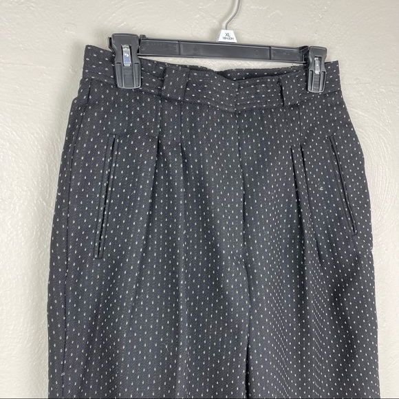 Vintage Christian Dior Tapered High Waist Dot Pattern Black Trouser 14 - Picture 4 of 12